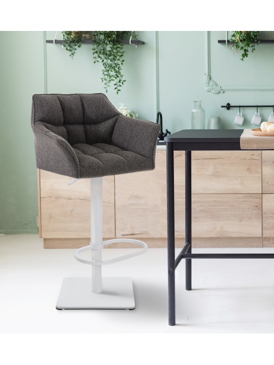 Barkruk Damaso W stof, titaniumgrijs Barkruk Damaso W stof, titaniumgrijs