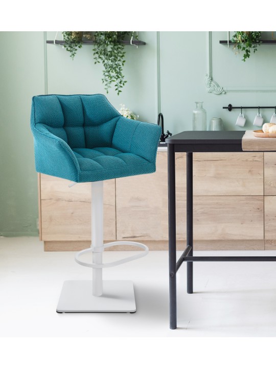 Barkruk Damaso W stof, turquoise Barkruk Damaso W stof, turquoise