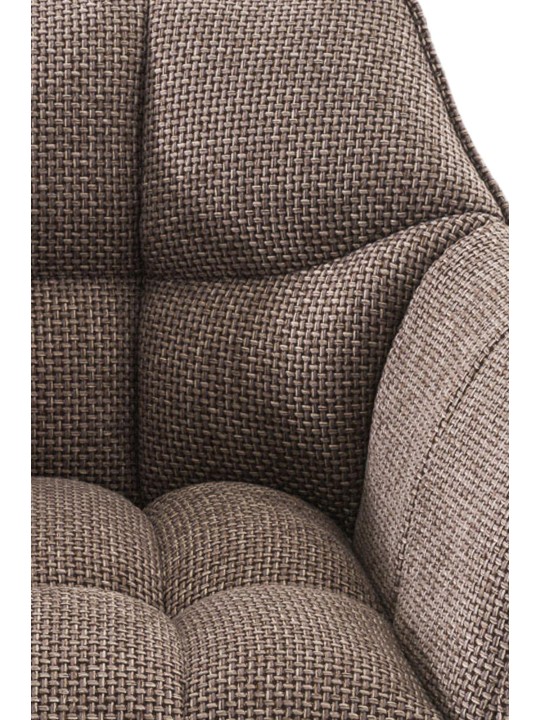 Barkruk Damaso W stof, terrabruin