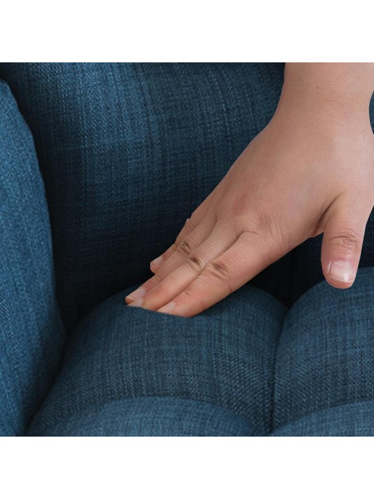 Barkruk Damaso E stof, blauw