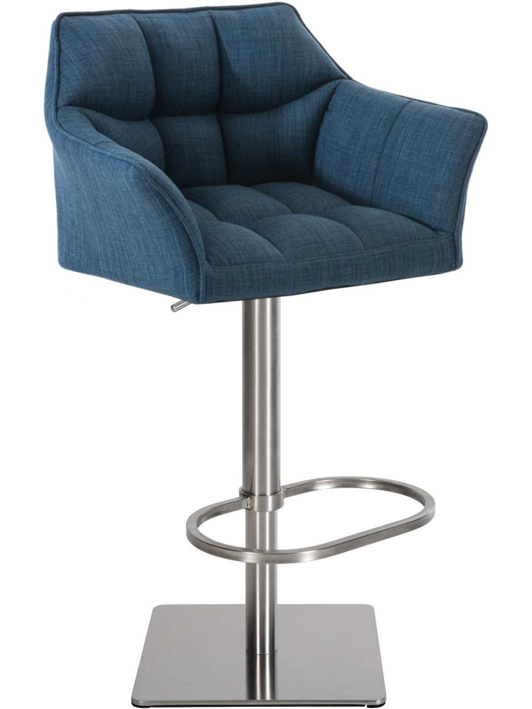 Barkruk Damaso E stof, blauw