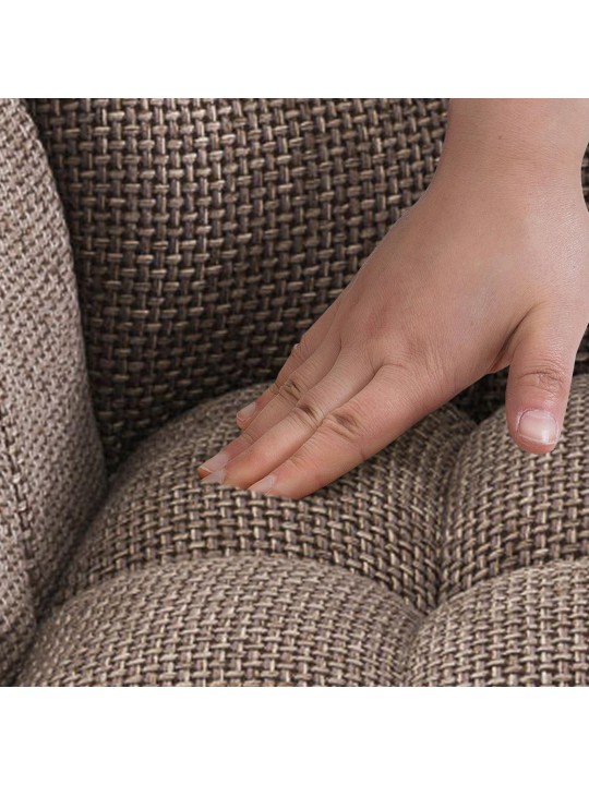 Set van 2 barkrukken Damaso stof, terrabruin