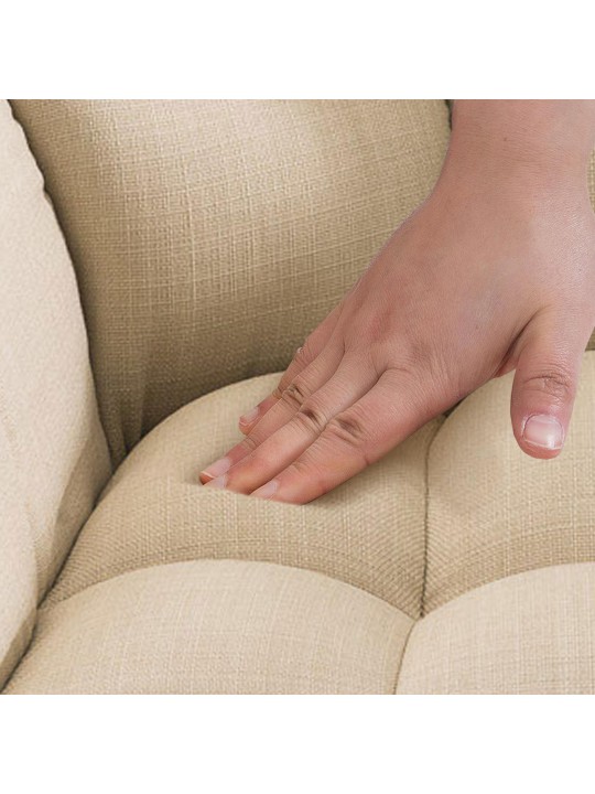 Set van 2 barkrukken Damaso stof, crème