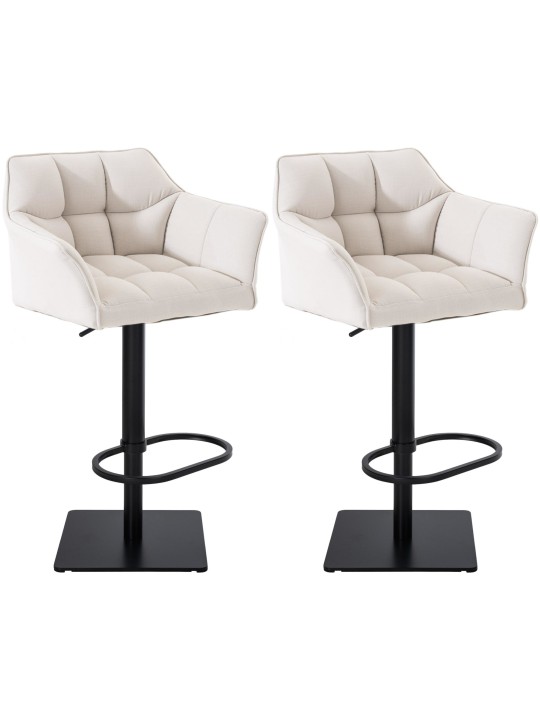 Set van 2 barkrukken Damaso stof, wit