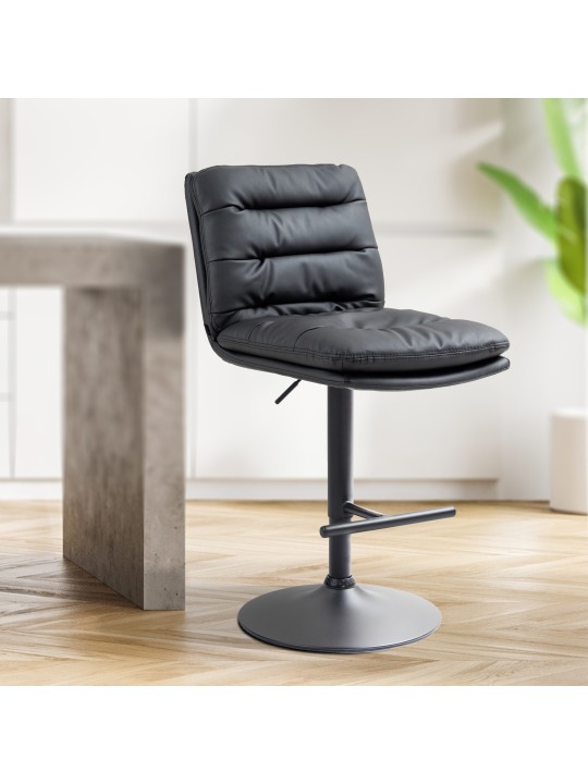 Barkruk Damar kunstleer, zwart Barkruk Damar kunstleer, zwart