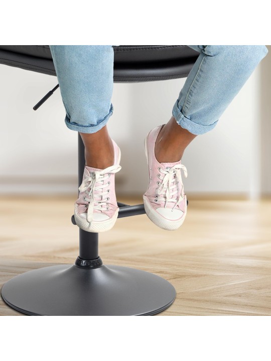 Barkruk Damar kunstleer, zwart Barkruk Damar kunstleer, zwart