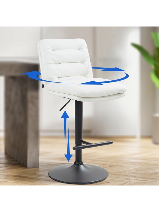 Barkruk Damar kunstleer, wit