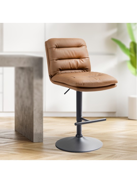 Barkruk Damar kunstleer, lichtbruin Barkruk Damar kunstleer, lichtbruin