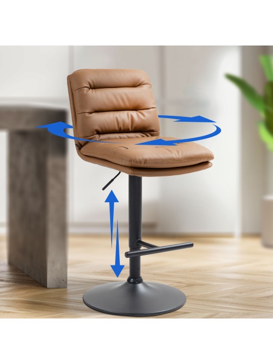 Barkruk Damar kunstleer, lichtbruin Barkruk Damar kunstleer, lichtbruin