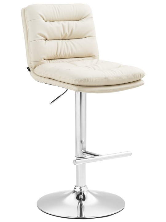 Barkruk Damar kunstleer chroom, crème Barkruk Damar kunstleer chroom, crème