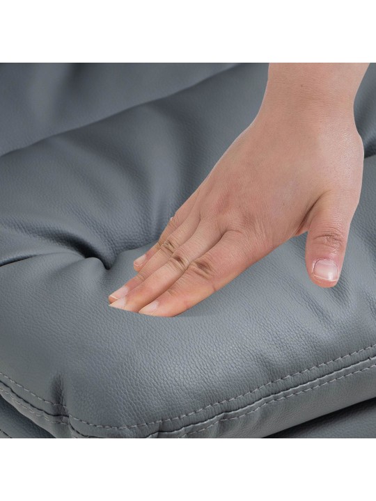 Barkruk Damar kunstleer chroom, grijs Barkruk Damar kunstleer chroom, grijs