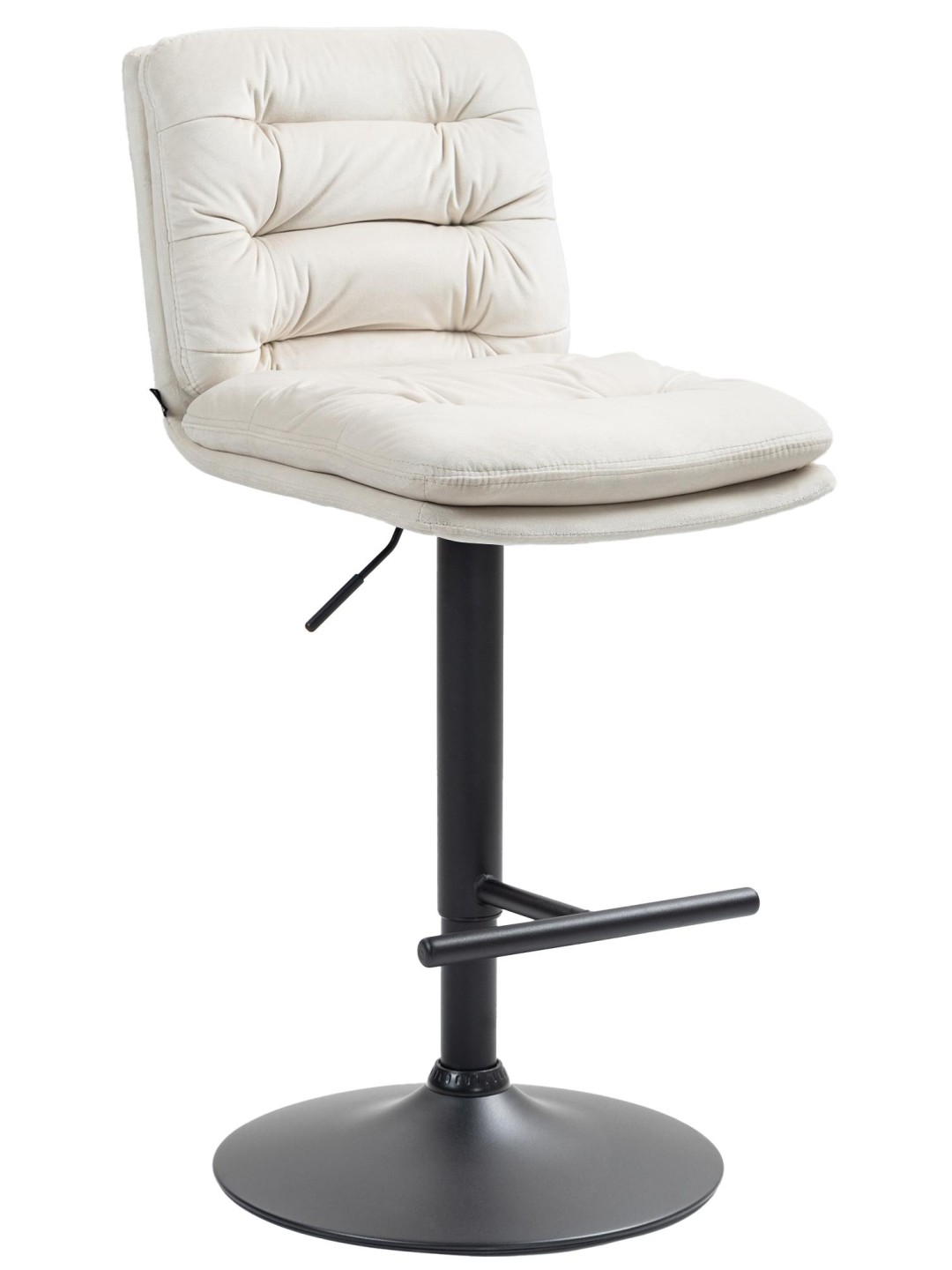 Barkruk Damar fluweel, crème