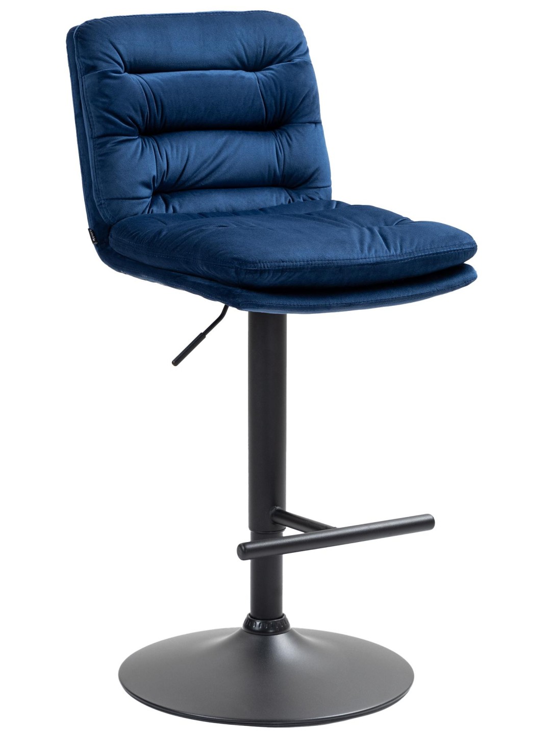 Barkruk Damar fluweel, blauw