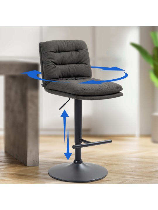 Barkruk Damar stof, donkergrijs Barkruk Damar stof, donkergrijs