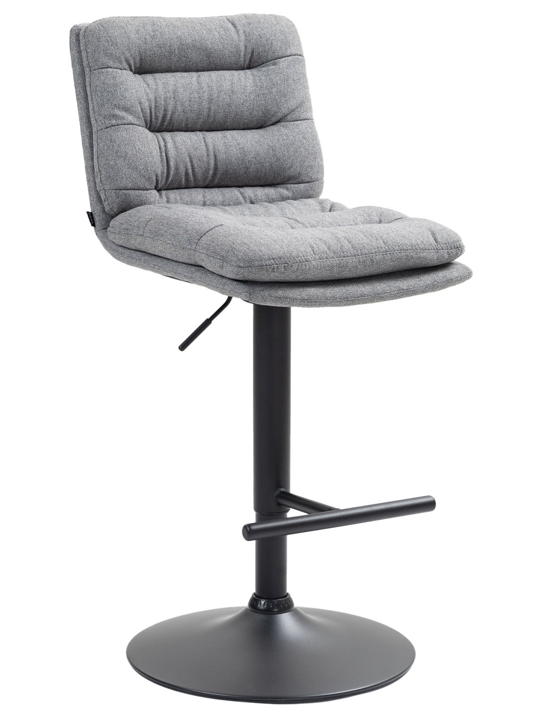 Barkruk Damar stof, grijs