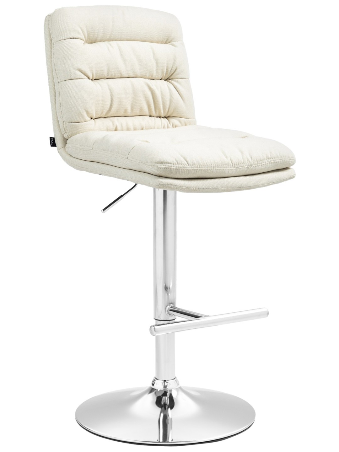 Barkruk Damar stof chroom, crème