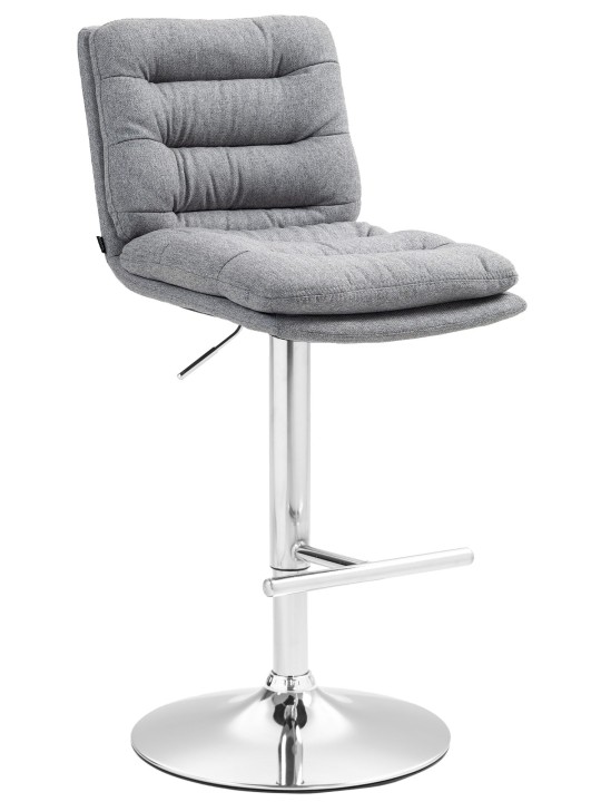 Barkruk Damar stof chroom, grijs Barkruk Damar stof chroom, grijs