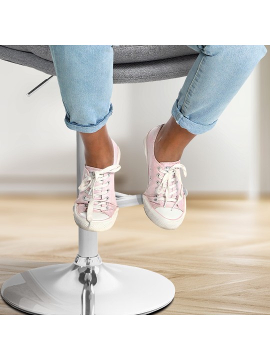 Barkruk Damar stof chroom, grijs Barkruk Damar stof chroom, grijs