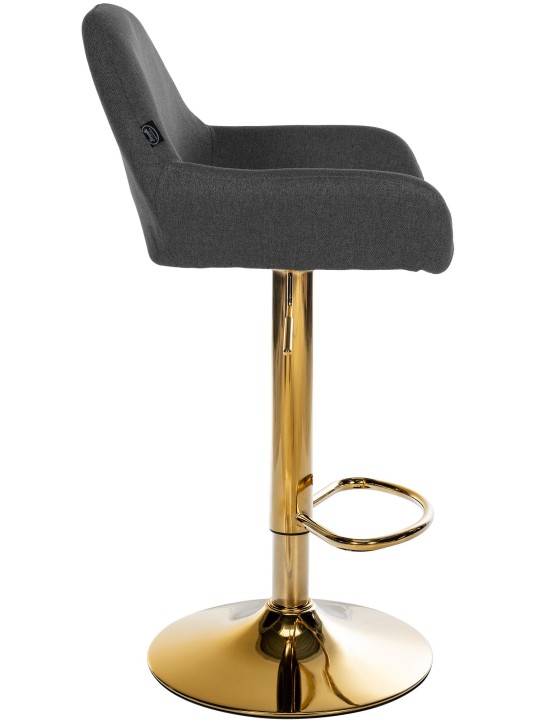 Barkruk Braga Gold stof, zwart