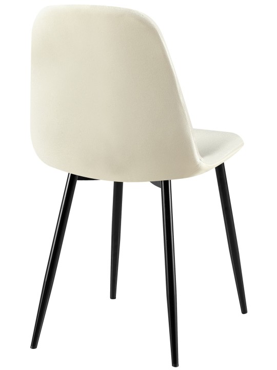 Set van 4 stoelen Giverny stof, crème
