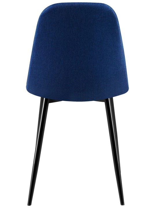 Set van 4 stoelen Giverny stof, blauw