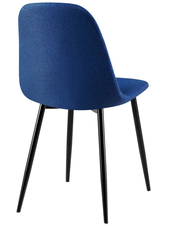 Set van 4 stoelen Giverny stof, blauw