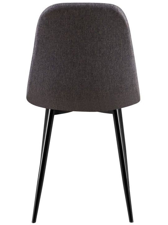 Set van 4 stoelen Giverny stof, donkergrijs