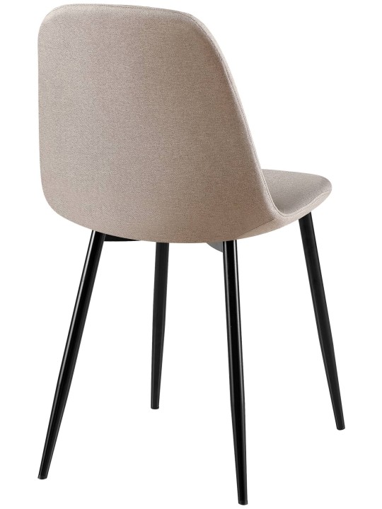 Set van 4 stoelen Giverny stof, grijs