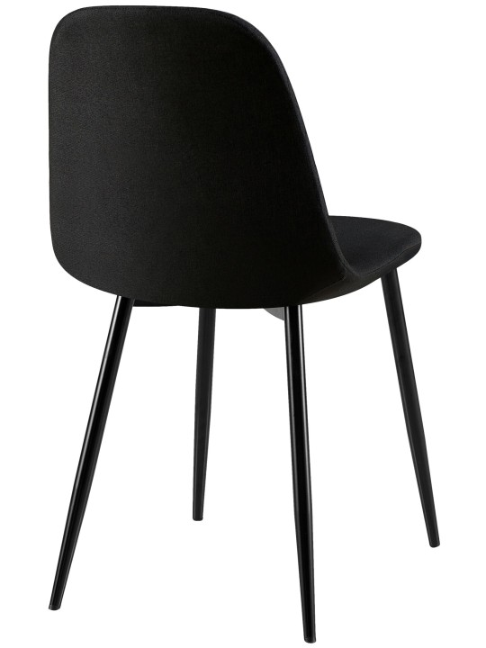 Set van 4 stoelen Giverny stof, zwart