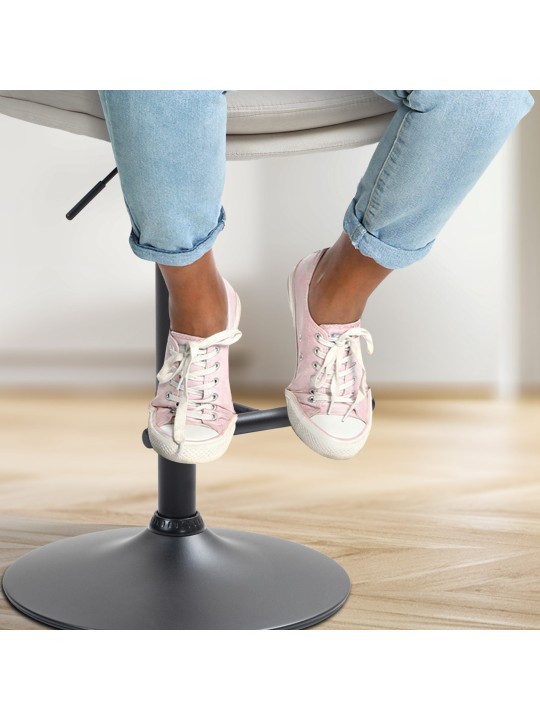 Set van 2 barkrukken Damar fluweel, crème