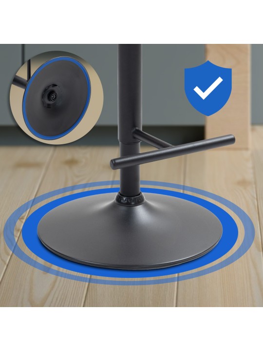 Set van 2 barkrukken Damar fluweel, crème