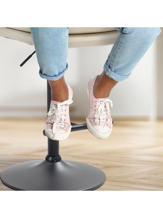 Set van 2 barkrukken Damar kunstleer, crème