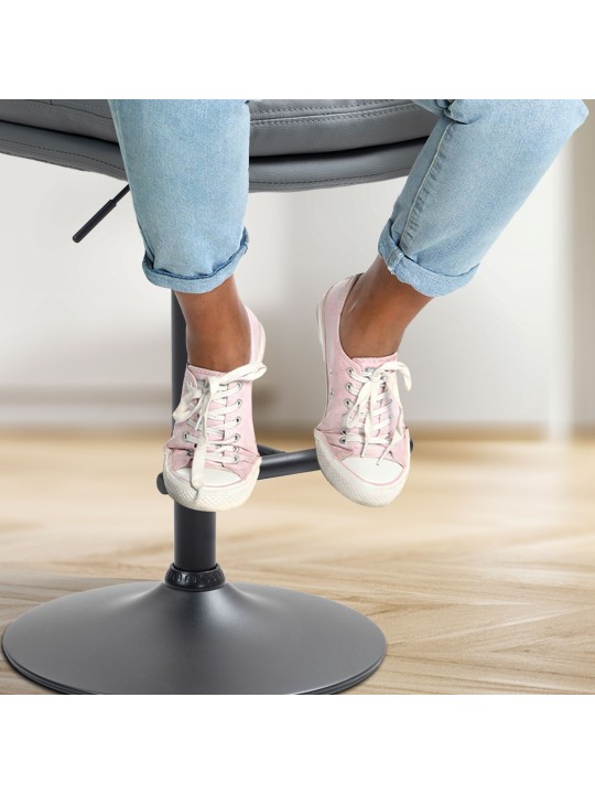 Set van 2 barkrukken Damar kunstleer, grijs