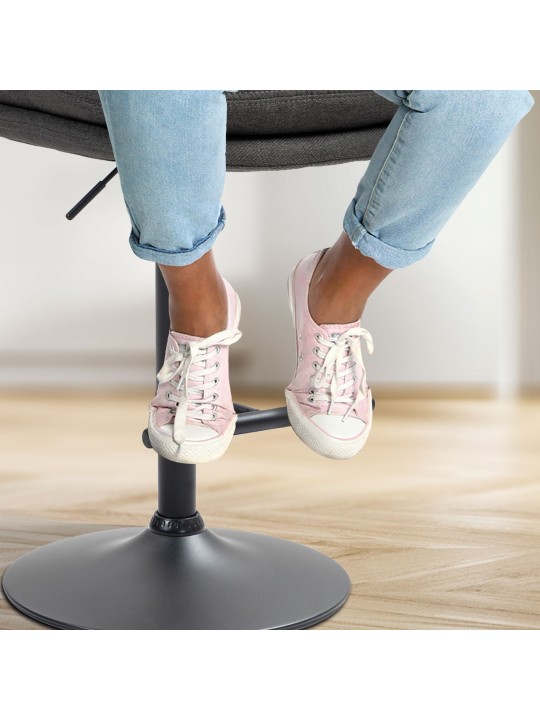 Set van 2 barkrukken Damar stof, donkergrijs