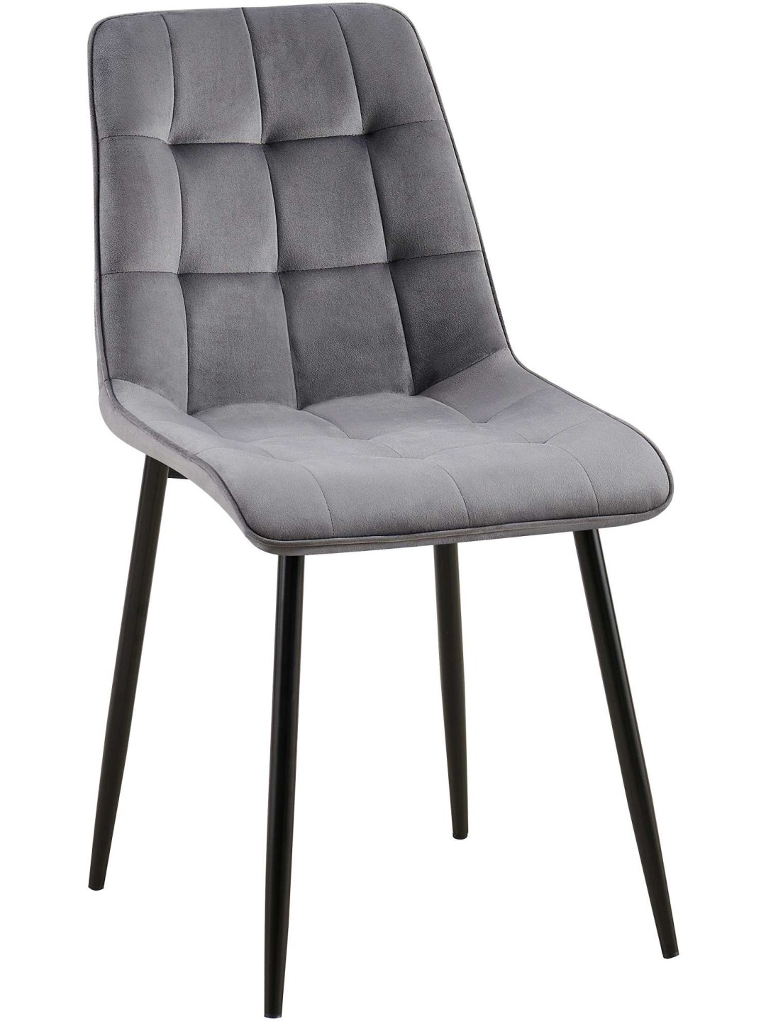 Gifford fluwelen eetkamerstoel, donkergrijs