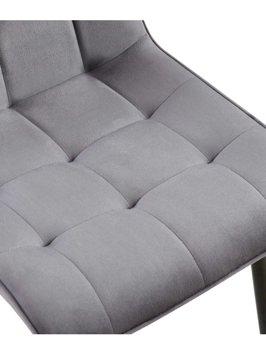 Gifford fluwelen eetkamerstoel, donkergrijs