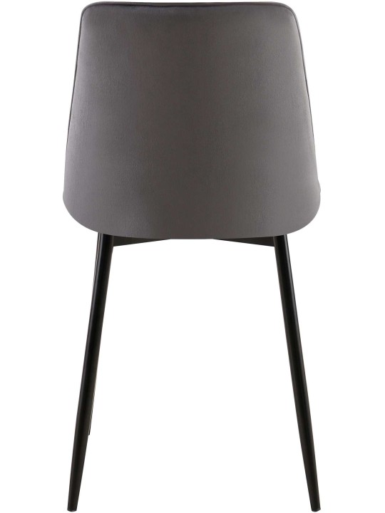Gifford fluwelen eetkamerstoel, donkergrijs