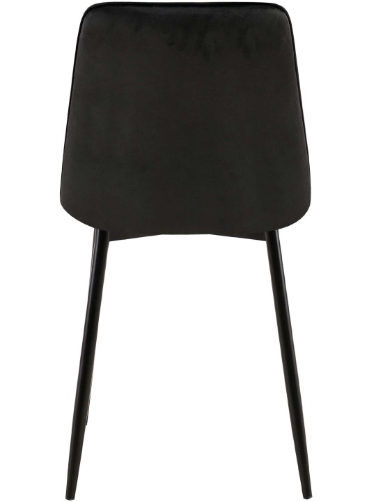 Gifford fluwelen eetkamerstoel, zwart