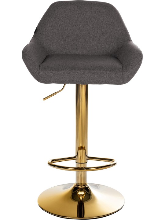 Set van 2 barkrukken Braga goud stof, donkergrijs