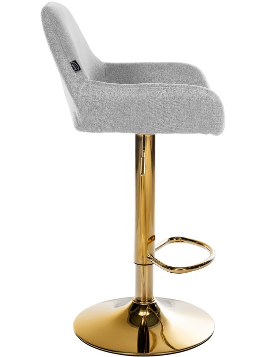 Set van 2 barkrukken Braga goud stof, grijs