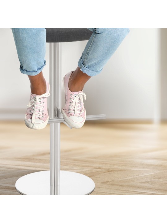 Barkruk Cadiz stof roestvrij staal, donkergrijs Barkruk Cadiz stof roestvrij staal, donkergrijs