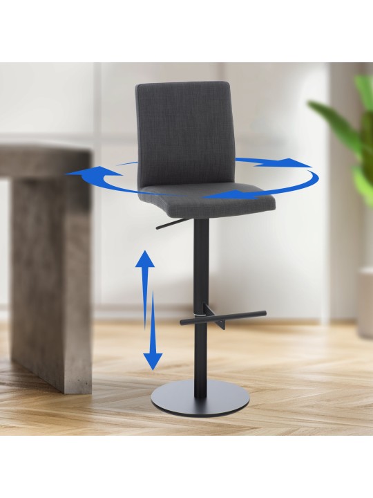 Barkruk Cadiz stof, donkergrijs Barkruk Cadiz stof, donkergrijs