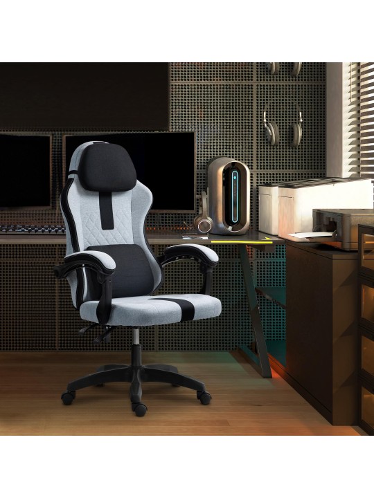 Bureaustoel Miltona stof, grijs/zwart