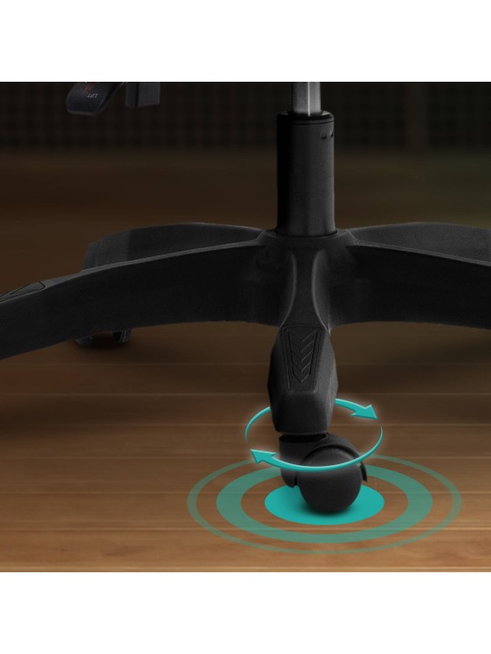 Bureaustoel Miltona stof, grijs/zwart