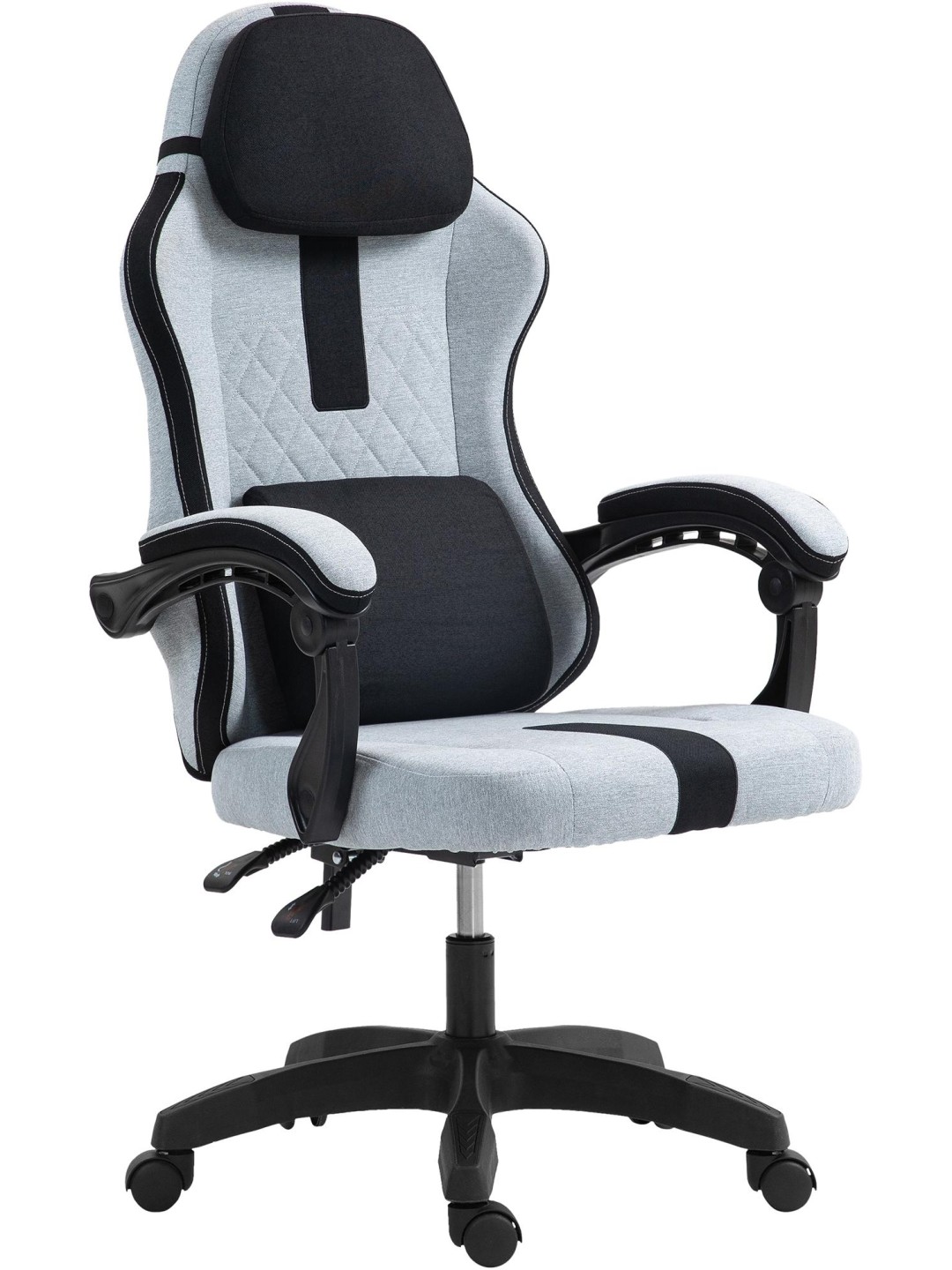 Bureaustoel Miltona stof, grijs/zwart