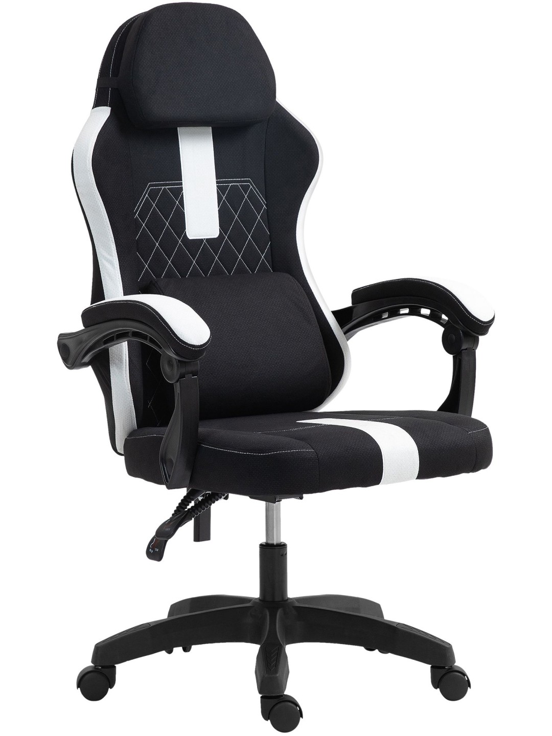 Bureaustoel Miltona stof, zwart/wit