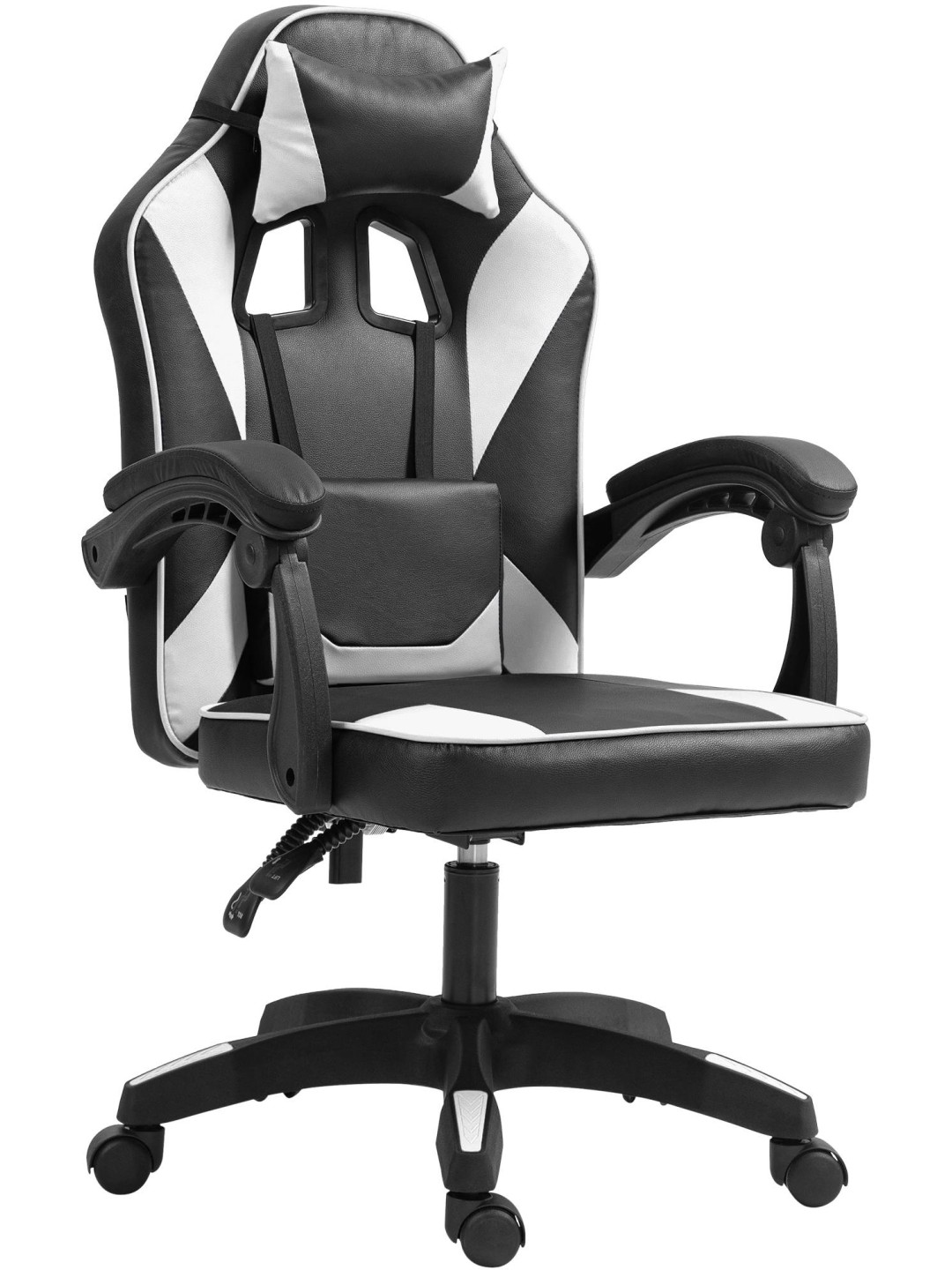 Bureaustoel Orkney kunstleer, zwart/wit