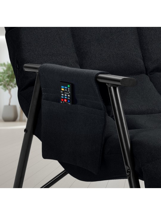 Schommelstoel Cathy stof, zwart Schommelstoel Cathy stof, zwart