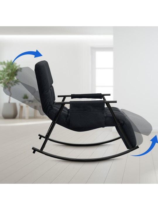 Schommelstoel Cathy stof, zwart Schommelstoel Cathy stof, zwart