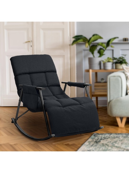 Schommelstoel Cathy stof, zwart Schommelstoel Cathy stof, zwart